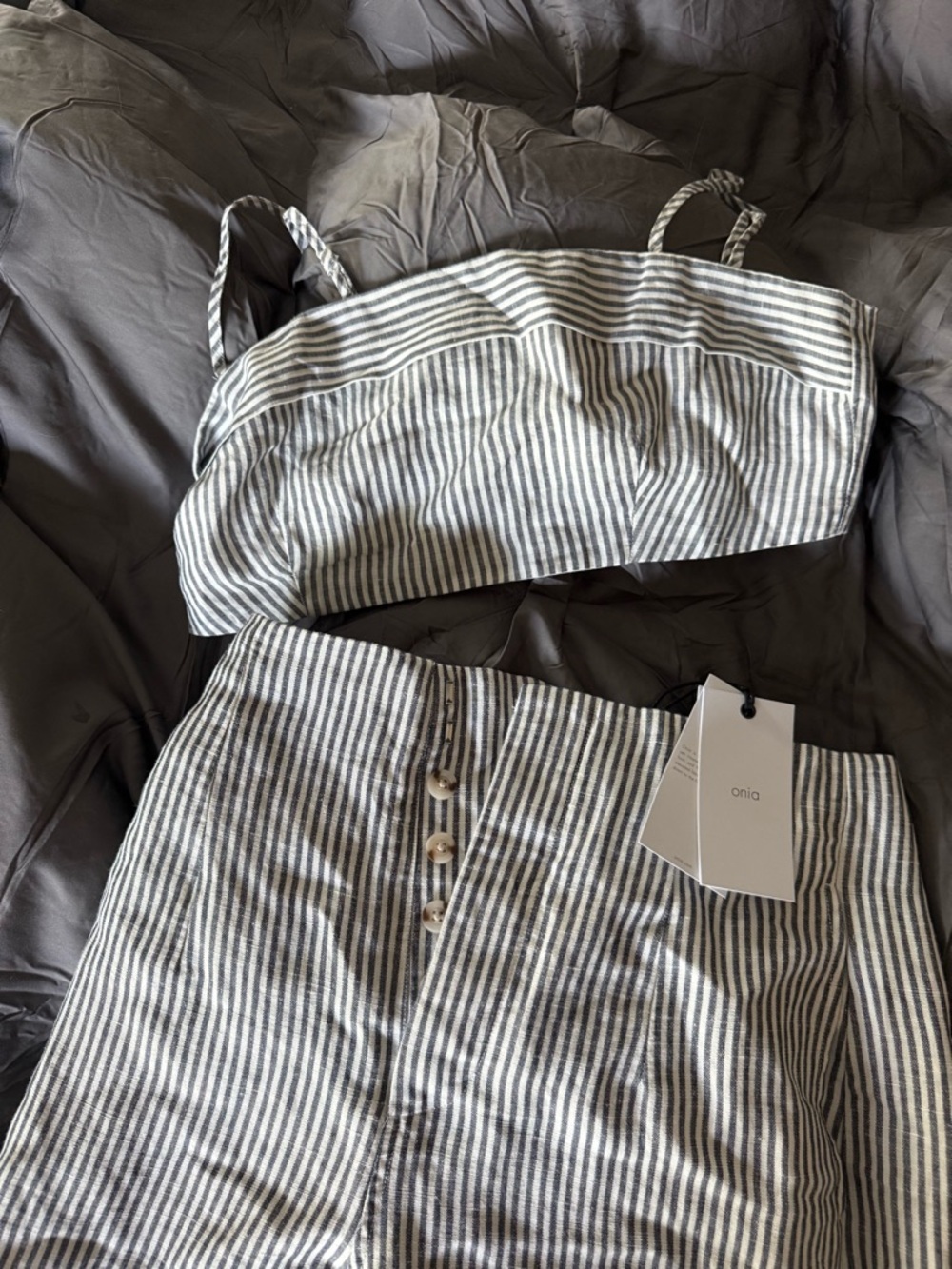 Onia Striped Linen Set - Picture 5 of 5